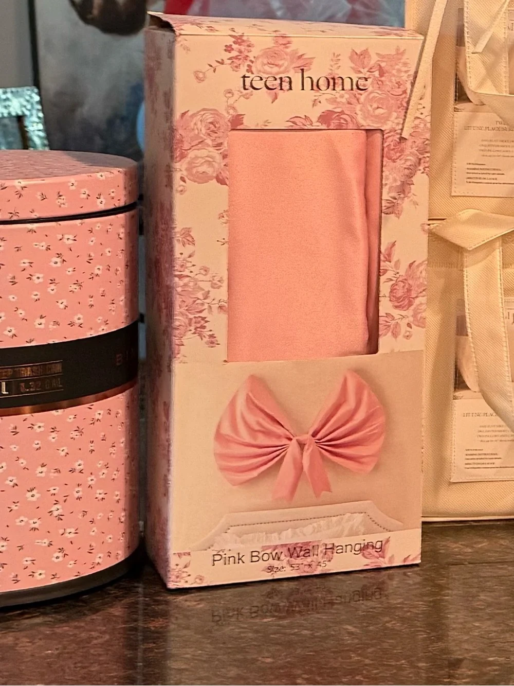Pink Bow Wall Hanging - Pink
